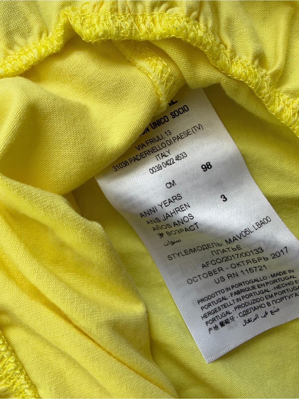Moschino Yellow Rhinestone Logo Ruffle-Hem Dress - Picture 2 of 5